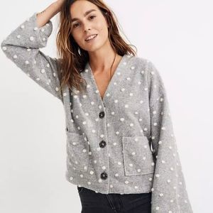 Texture & Thread Boxy Bobble Cardigan